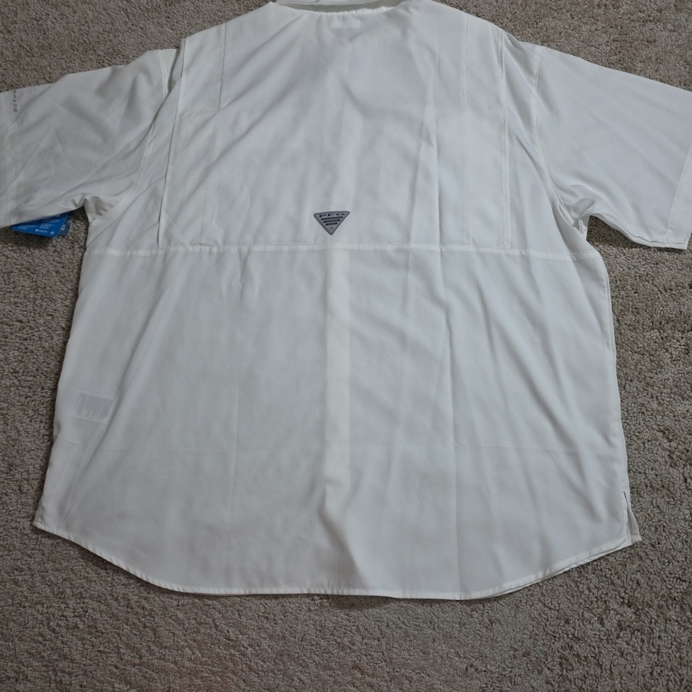 Columbia PFG Mens Tamiami II 2XL Short Sleeve Shirt Fishing/Casual  White  NEW - Picture 3 of 10